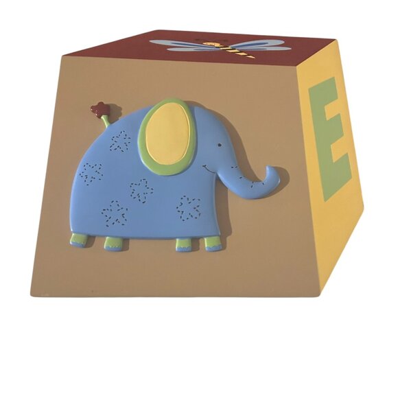 Lambs & Ivy Papagayo Wooden Nursery Wall Art – Animal Alphabet Blocks 3D Pastel - Picture 3 of 7